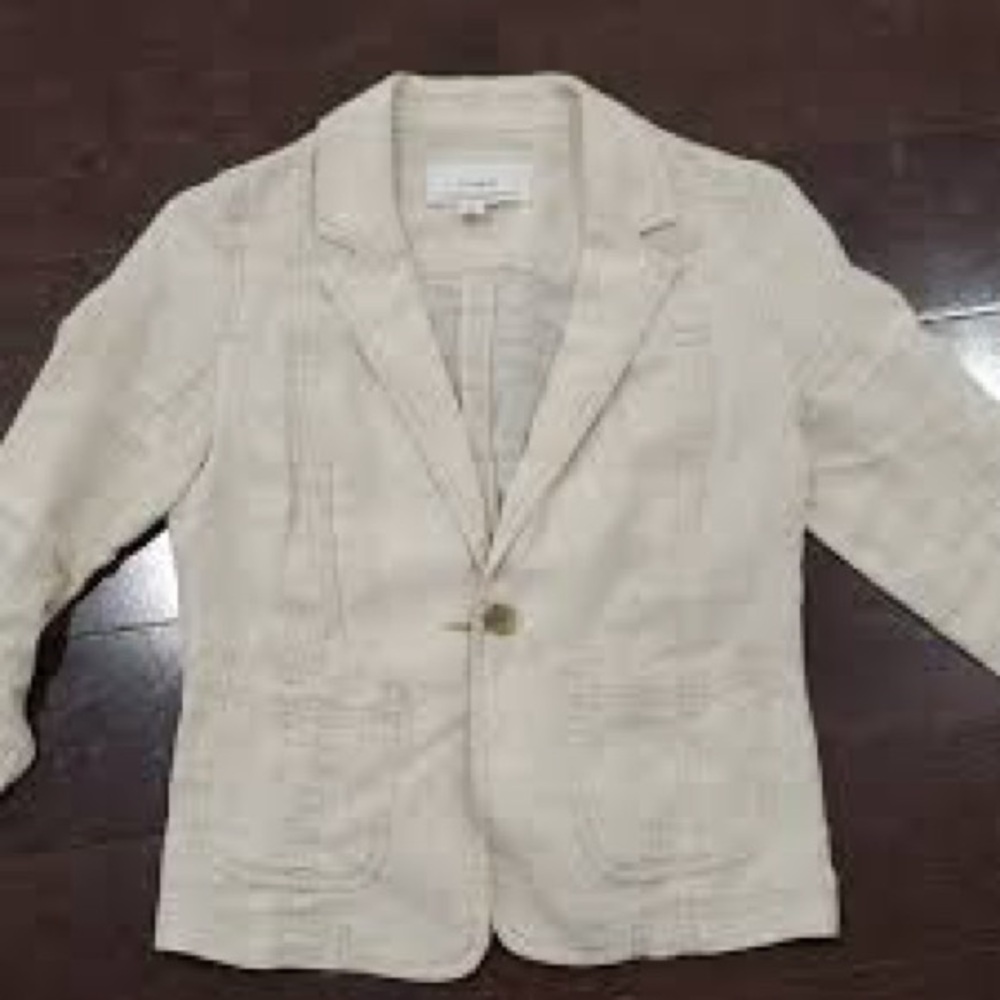 Women's Cream Linen Blazer